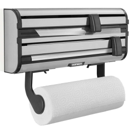 Βάση Χαρτιού Κουζίνας Parat Royal 25793 38,5x8,5x16,2cm Inox-Black Leifheit Μέταλλο
