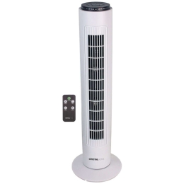 Ανεμιστήρας Με Τηλεχειριστήριο Air Tower 17921 74cm 45W White-Black Crystal Home