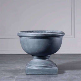 Αμφορέας Πήλινος 2910-8 45x45x37,6cm Grey Supergreens Πηλός