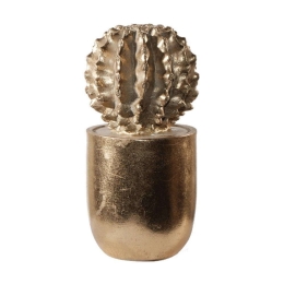 Διακοσμητικός Κάκτος 6900-2 9x9x18,5cm Gold Supergreens Πολυρεσίνη