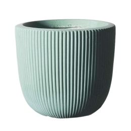 Κασπώ Πήλινο Στρογγυλό Stripe XL D-7940-8 44x44x36,5cm Veraman Supergreens Πηλός