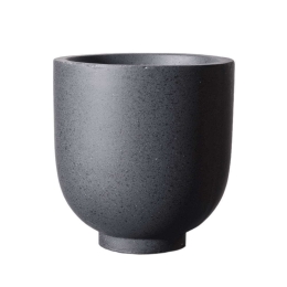 Κασπώ Πήλινο Οβάλ Terazzo S A-5150-8 26x26x28cm Black Supergreens Πηλός