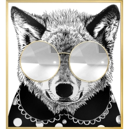Πίνακας Καμβάς Racoon Thug Life 3710-5 118x130cm Multi Supergreens Κάθετοι Καμβάς