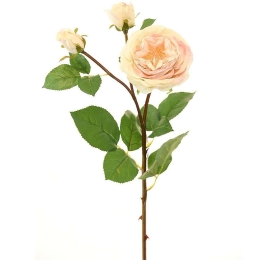 Τεχνητό Κλωνάρι Τριαντάφυλλο 2820-7 61cm Cream Supergreens Πολυαιθυλένιο