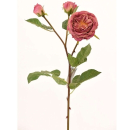 Τεχνητό Κλωνάρι Τριαντάφυλλο 5180-7 61cm Pink Supergreens Πολυαιθυλένιο