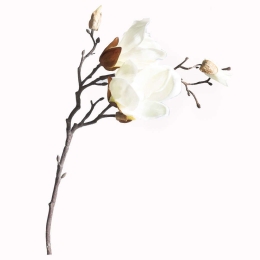 Τεχνητό Κλωνάρι Μανόλια Pistil 2280-7 50cm White Supergreens Πολυαιθυλένιο