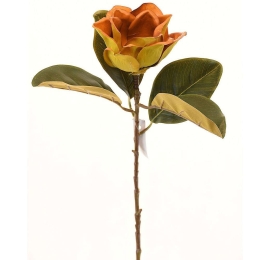 Τεχνητό Κλωνάρι Μανόλια 6180-7 75cm Orange Supergreens Πολυαιθυλένιο