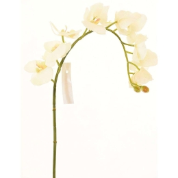 Τεχνητό Κλωνάρι Ορχιδέα 0480-7 112cm White Supergreens Πολυαιθυλένιο