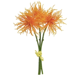 Τεχνητό Μπουκέτο Ξάνθιο 2841-7 17x31cm Orange Supergreens Πολυέστερ