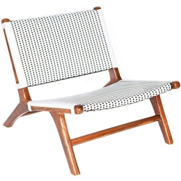 Καρέκλα Teak 4600-4 87x70x70cm Black-White Supergreens