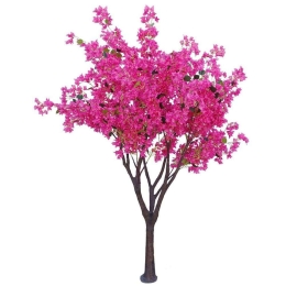 Τεχνητό Δέντρο Βουκαμβίλια 3711-6 220cm Brown-Fuchsia Supergreens Πλαστικό, Ύφασμα