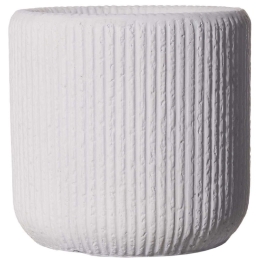 Κασπώ Πήλινο Stripe D-0270-8 50x50x47cm White Supergreens Πηλός