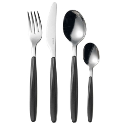 Μαχαιροπίρουνα My Fusion (Σετ 24Τμχ) 11070010 Inox-Black Guzzini 24 τμχ Ανοξείδωτο Ατσάλι