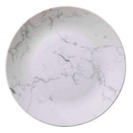 Πιάτο Ρηχό Marbre 154725A Φ27cm White-Grey Κεραμικό