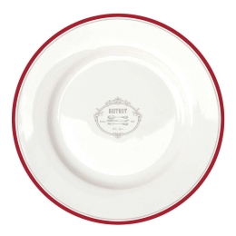 Πιάτο Φαγητού Bistrot 942BIST Φ26,5cm White-Red Easy Life Πορσελάνη