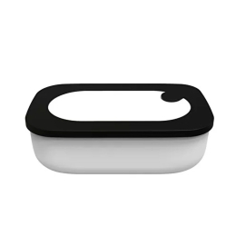 Φαγητοδοχείο Store&Go 17110011 900ml White-Black Guzzini Σιλικόνη,Πλαστικό