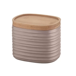 Βάζο Αποθήκευσης Tierra Με Καπάκι 500ml Brown Guzzini Πλαστικό,Bamboo