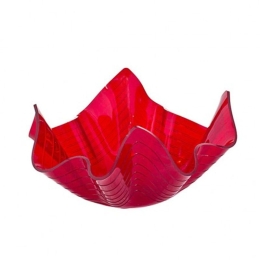 Φρουτιέρα Ακρυλική Waves 24cm Red Marva Acrylic