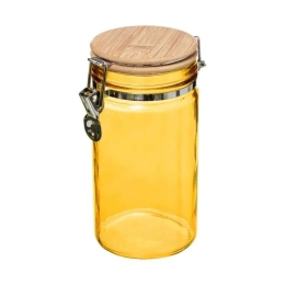 Βάζο Αποθήκευσης Γυάλινο 181810C 1L Yellow 5Five Simply Smart Γυαλί