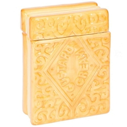 Μπισκοτιέρα Με Καπάκι Petit Beurre 695003 19x8,5x26cm Yellow Marva Κεραμικό