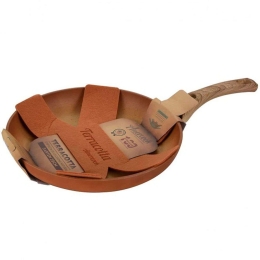 Τηγάνι Αντικολλητικό Terracotta ΑC850120 Φ20cm Natural-Terracotta Marva 20cm Αλουμίνιο