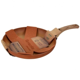 Τηγάνι Αντικολλητικό Terracotta ΑC850124 Φ24cm Natural-Terracotta Marva 24cm Αλουμίνιο