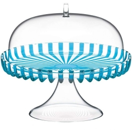 Τουρτιέρα Με Πόδι Dolce Vita 12580048 31x27cm Clear-Turkuaz Guzzini Πλαστικό
