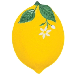 Πιατέλα Σερβιρίσματος Λεμόνι Fleurs Citrons 3029FCIT 30x22cm Multi Easy Life Πορσελάνη
