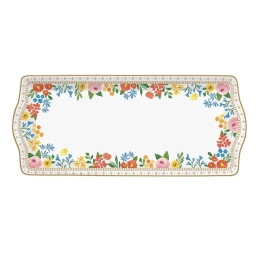 Πιατέλα Σερβιρίσματος Ορθογώνια Boho Flowers 1109BOFL 35x15cm Multi Easy Life Πορσελάνη