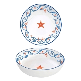 Πιάτο Βαθύ Cote De Mer Star 2681COTE Φ18cm Multi Easy Life Πορσελάνη
