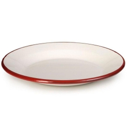 Πιάτο Ρηχό Bordeaux 908124 Φ24cm White-Bordeaux Ibili Εμαγιέ
