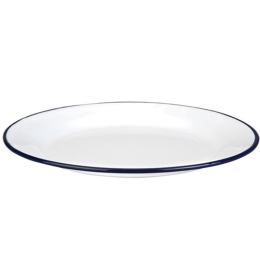 Πιάτο Ρηχό Blanca 901128 Φ28cm White-Blue Ibili Εμαγιέ