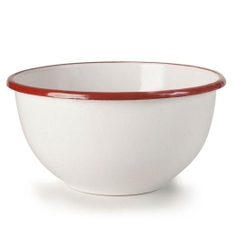 Σαλατιέρα Bordeaux 908320 Φ20x11,5cm White-Bordeaux Ibili Small Εμαγιέ