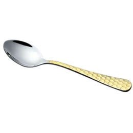 Κουταλάκι Γλυκού A-181 01874 13,6cm Silver-Gold Dinox Ανοξείδωτο Ατσάλι