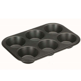 Φόρμα Muffins 6 Θέσεων Moka 823200 Black Ibili Αλουμίνιο