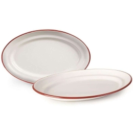 Πιατέλα Εμαγιέ Bordeaux 908730 30cm White-Bordo Ibili Εμαγιέ