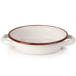 Σαγανάκι Εμαγιέ Bordeaux 909818 18cm White-Bordo Ibili 18cm Εμαγιέ