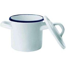 Κατσαρόλα Εμαγιέ Blanca 902910 10cm White-Blue Ibili 10cm Εμαγιέ