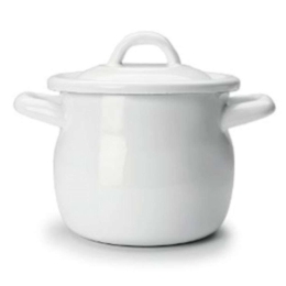 Κατσαρόλα Εμαγιέ Blanca 902812 12cm White Ibili 12cm Εμαγιέ