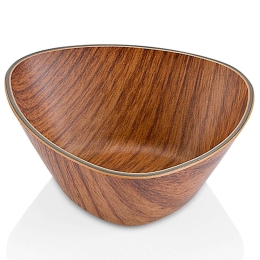Μπωλ Σερβιρίσματος Triangle 10115 20,5x20,5x9cm Brown Evelin Πολυστερίνη