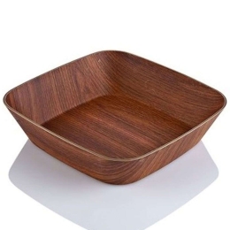 Μπωλ Σερβιρίσματος Τετράγωνο 10216 17,5x17,5x5cm Brown Evelin Πολυστερίνη