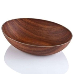 Σαλατιέρα Οβάλ 10226 30x21,5x8,5cm Brown Evelin Large Πολυστερίνη