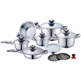 Μαγειρικά Σκεύη RL-16B (Σετ 16τμχ) Inox Royalty Line Ανοξείδωτο Ατσάλι