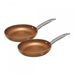 Τηγάνια BL-3341 (Σετ 2τμχ) 22cm, 26 cm Copper Blaumann Ανοξείδωτο Ατσάλι