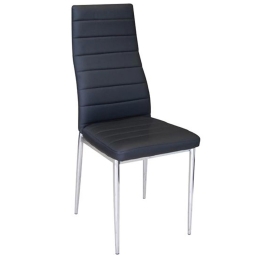 Καρέκλα Jetta ΕΜ966Χ,36 Black 40x50x95 cm Σετ 6τμχ Μέταλλο,PVC