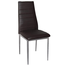 Καρέκλα Jetta ΕΜ966,56 Brown 40x50x95 cm Σετ 6τμχ Μέταλλο,PVC