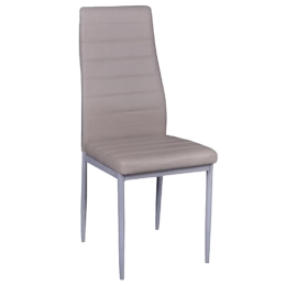 Καρέκλα Jetta ΕΜ966,96 Cappuccino 40x50x95 cm Σετ 6τμχ Μέταλλο,PVC
