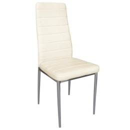 Καρέκλα Jetta ΕΜ966,14 Ecru 40x50x95 cm Σετ 4τμχ Μέταλλο,PVC