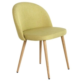 Καρέκλα Bella ΕΜ762,2 Lime 54x56x77cm Σετ 4τμχ Μέταλλο,Ύφασμα