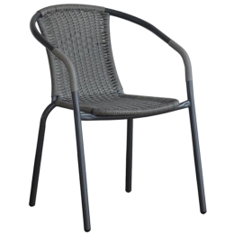 Πολυθρόνα Baleno Ε2401,1 Μεταλλική Γκρι/Wicker Mixed Grey